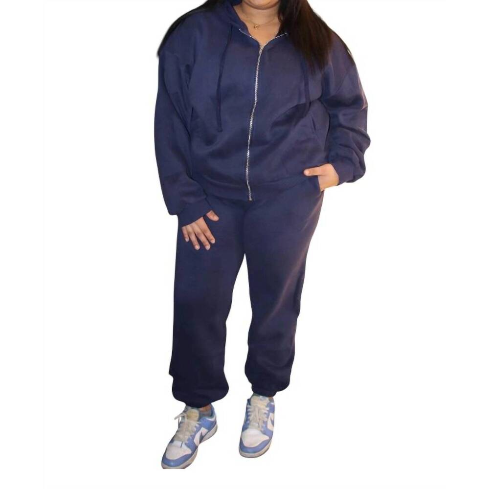 NEW TIC TOC oversized zip-up hoodie in navy